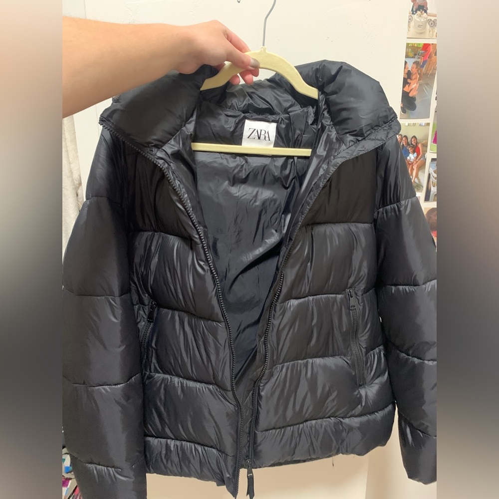 Black Zara Puffer coat